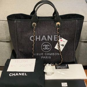 Authentic Chanel Black 19c Deauville